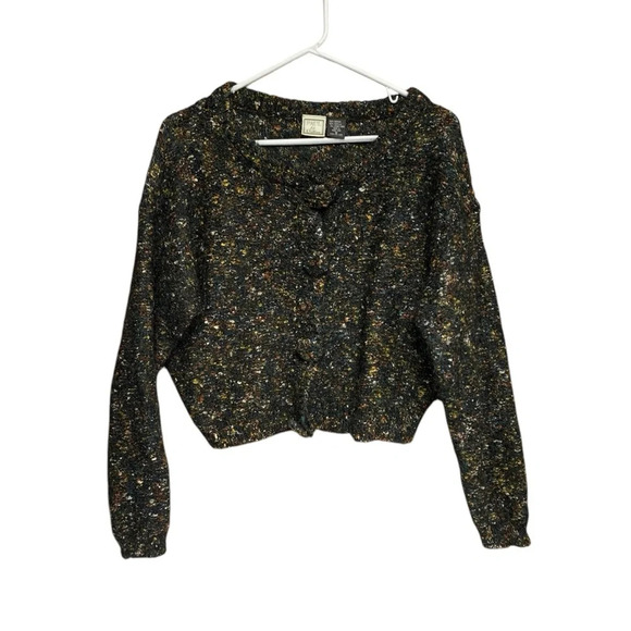 Paul Et Duffier wool blend slightly cropped sweater large fabric buttons - Picture 1 of 7